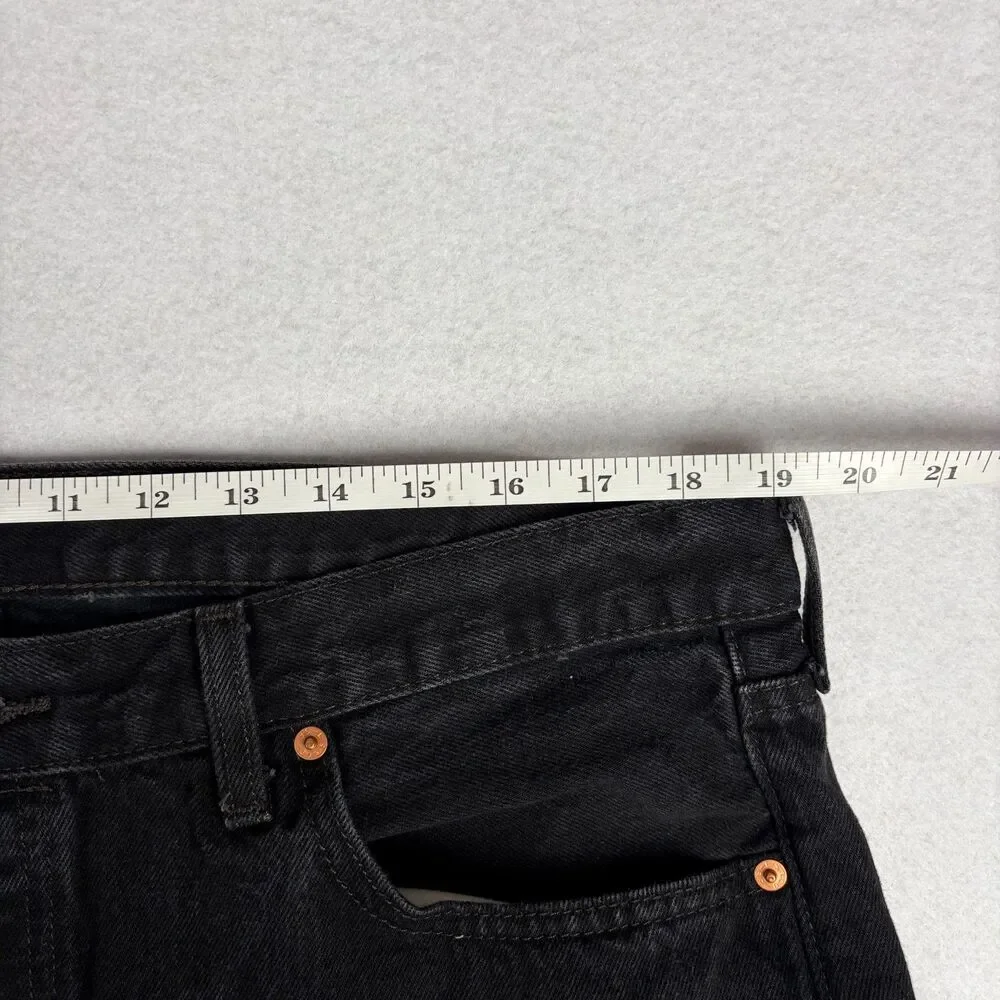 Levi's 501 Original Fit Jeans Men's W40 L30 Black Button Fly Straight Leg EUC